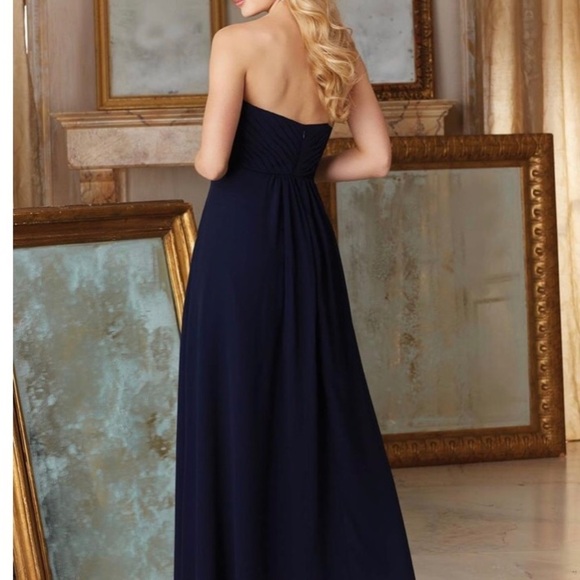 Mori  Lee strapless beaded dress size 10 - Picture 3 of 6